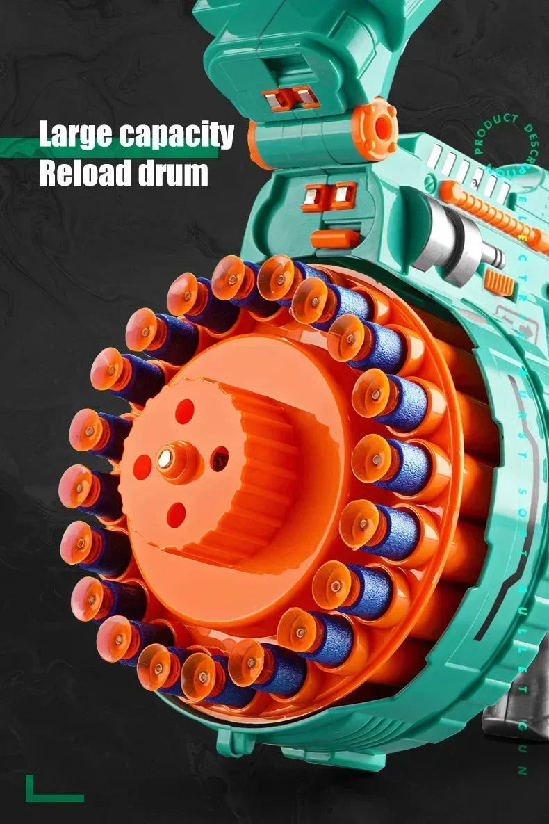 Electric Gatling Blaster Toy Gun with Suction Cup Darts
