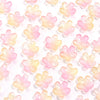 A collection of pink and yellow cherry blossom flower glass beads for jewelry making