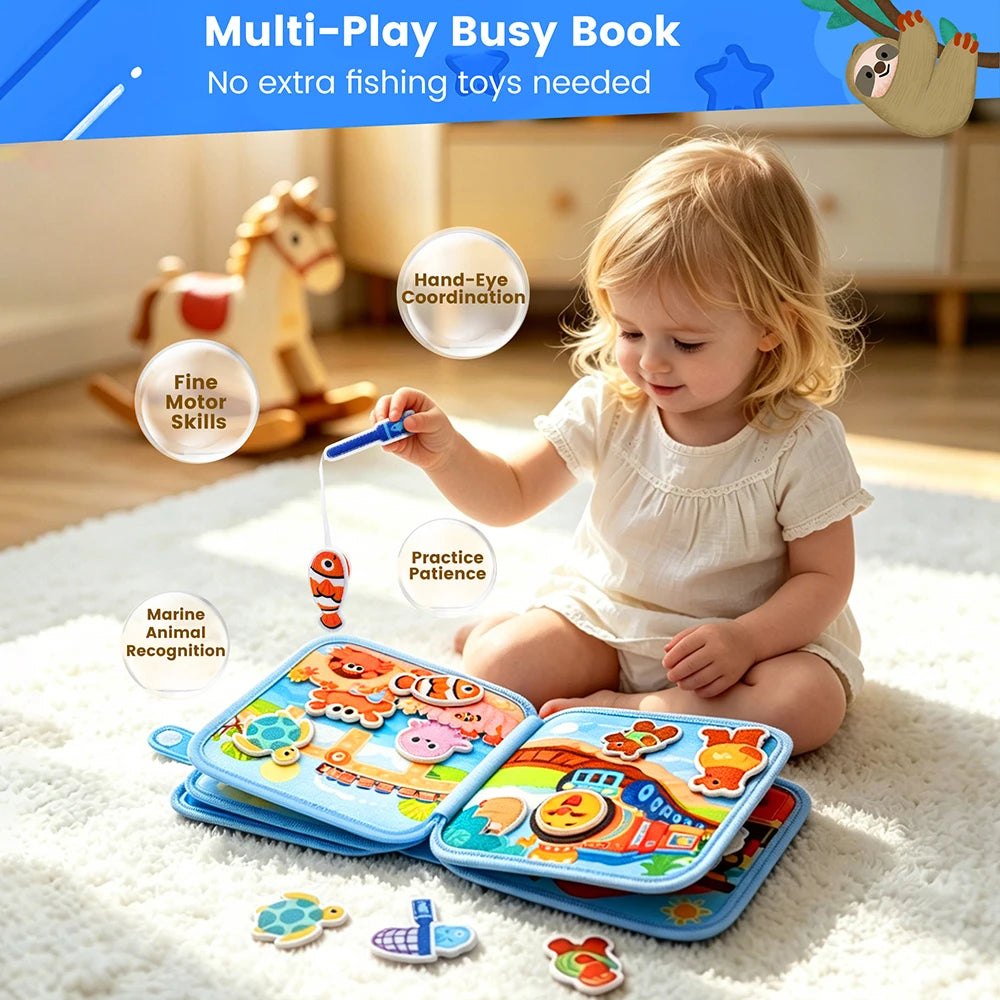 Montessori Busy Board Giraffe Activity Book for Toddlers