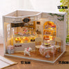 DIY Wooden Miniature Dollhouse Coffee Shop Kit