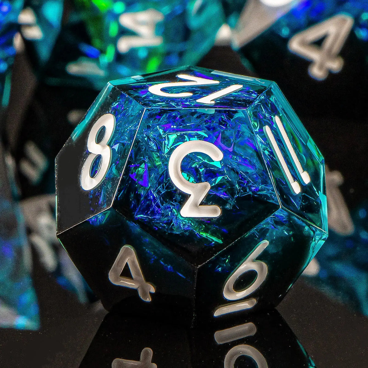Handmade Resin Sharp Edge Dice Set for RPG Gaming