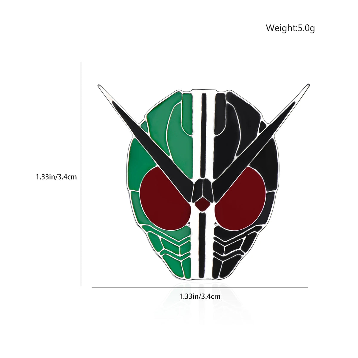Enamel pin set featuring a stylized dinosaur helmet design with green and black accents.