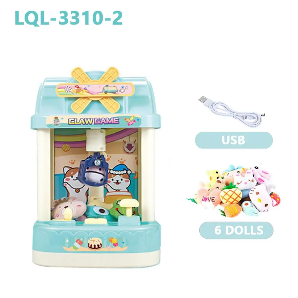 Mini Claw Machine Toy with Lights and Music for Kids