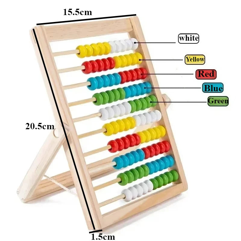 Classic Wooden Abacus with 100 Beads - Educational Counting Toy for Kids