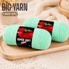 Two skeins of bright mint green super soft acrylic yarn for knitting and crochet