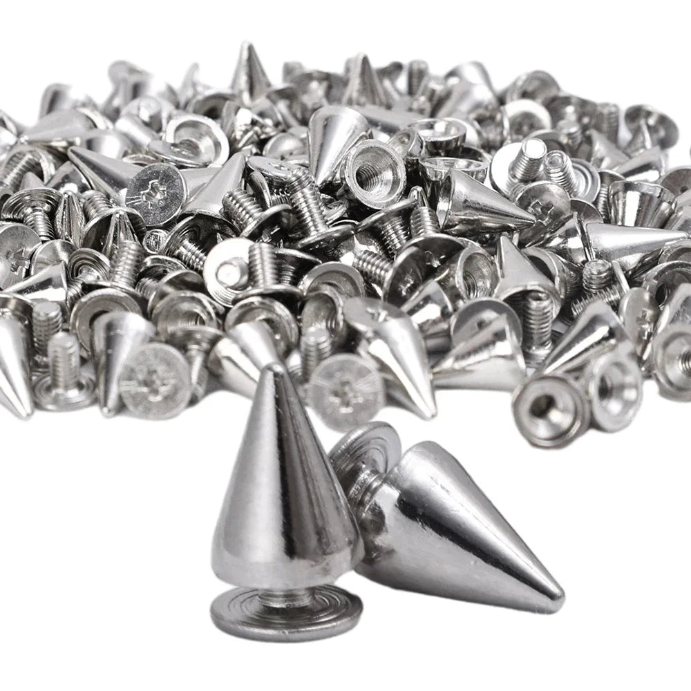 Cone Stud Rivets with Screw Backs for DIY Leather, Clothing & Accessories