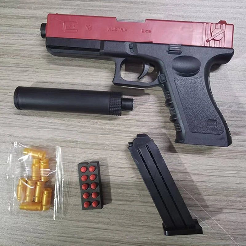 Shell Ejecting Airsoft Pistol Toy Gun with Soft Bullets
