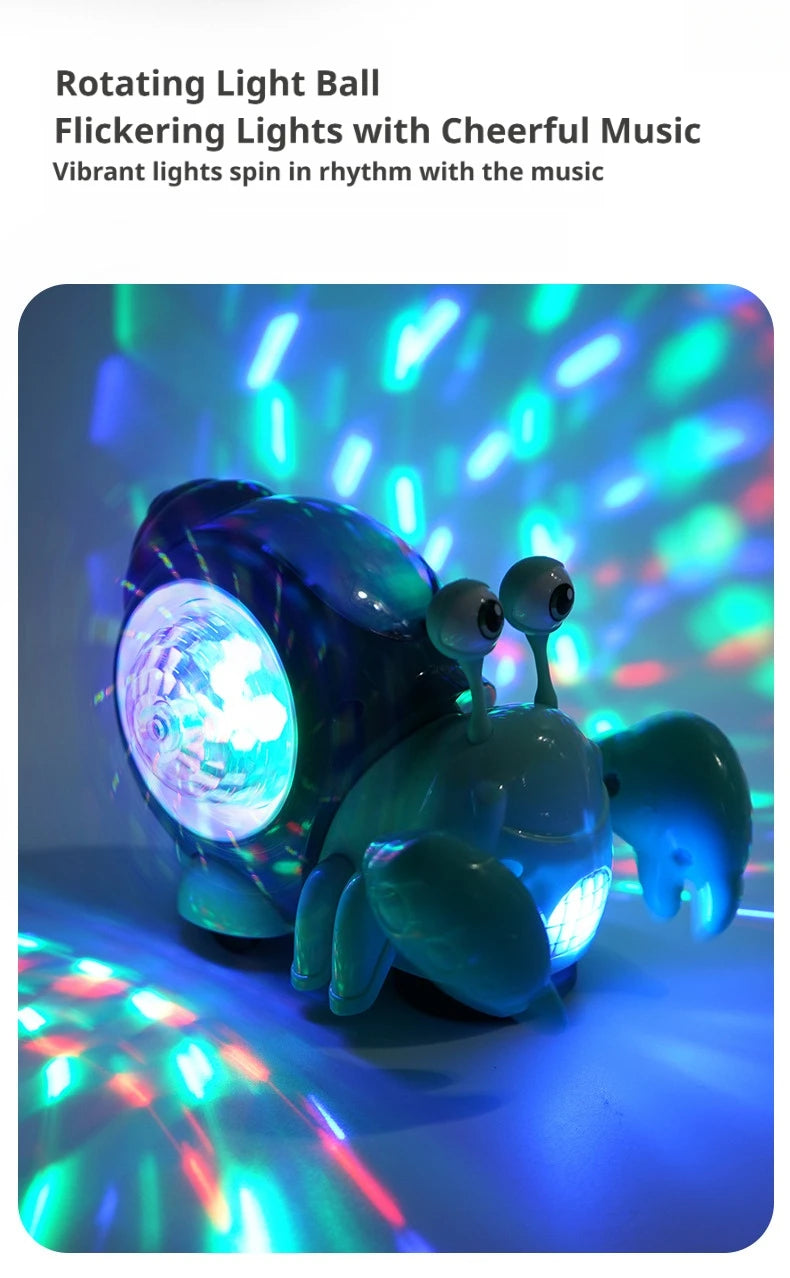 Musical Crawling Crab Toy with Lights and Sound