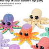 A variety of colorful, high-quality PLA biodegradable octopus figures are displayed.