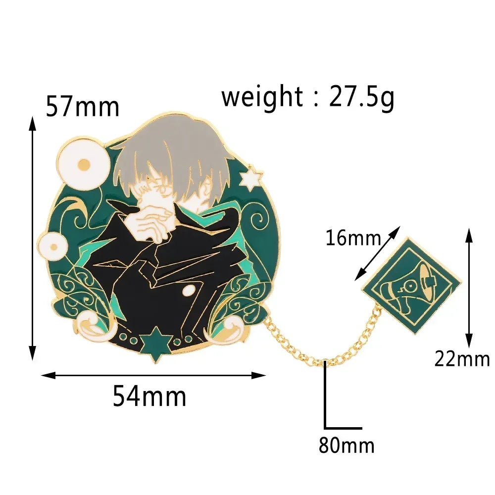 Jujutsu Kaisen Enamel Badge Set with Chain