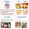 A set of cute animal bobblehead figurines including a purple dog and a yellow cat.
