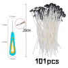 Waxed Cotton Candle Wicks & Holders (100-Piece Assortment)