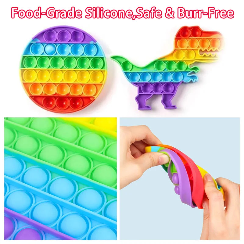 Rainbow Pop Sensory Fidget Toy for Stress Relief