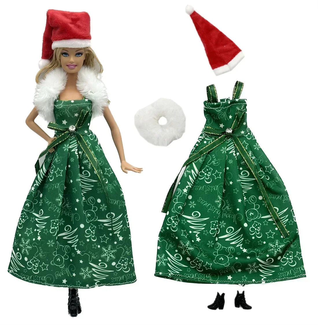 Festive Christmas Outfit Set for 11.5-Inch Dolls