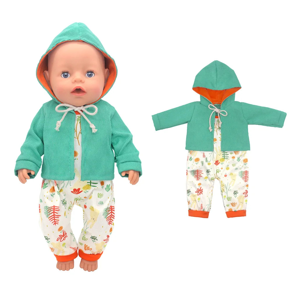 Cute 2-Piece Romper Outfit for 17-Inch Reborn Baby Dolls