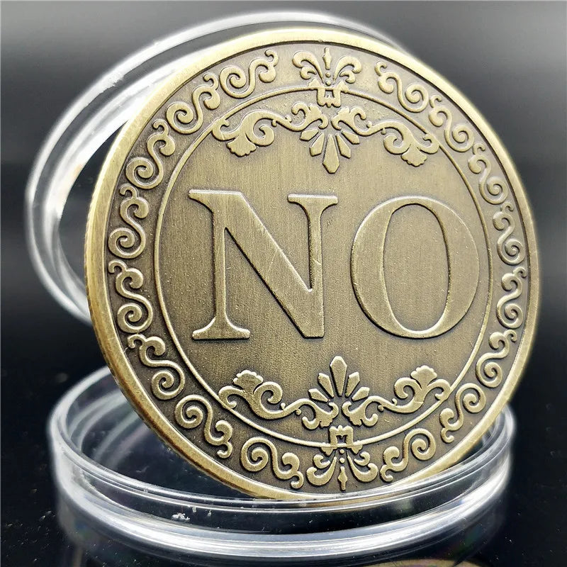 Yes or No Decision-Making Coin – Double-Sided Commemorative Badge
