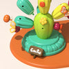A set of colorful, plastic cactus building blocks featuring various shapes and textures for creative DIY play.