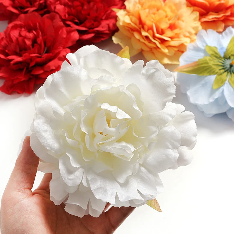 Silk Peony Artificial Flower Heads for Crafts and Home Decor