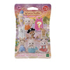 A package of Sylvanian Families Baby Costume Series blind bag collectible figures featuring various animal characters.