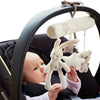 Hanging Plush Rabbit Rattle Toy for Strollers and Cribs