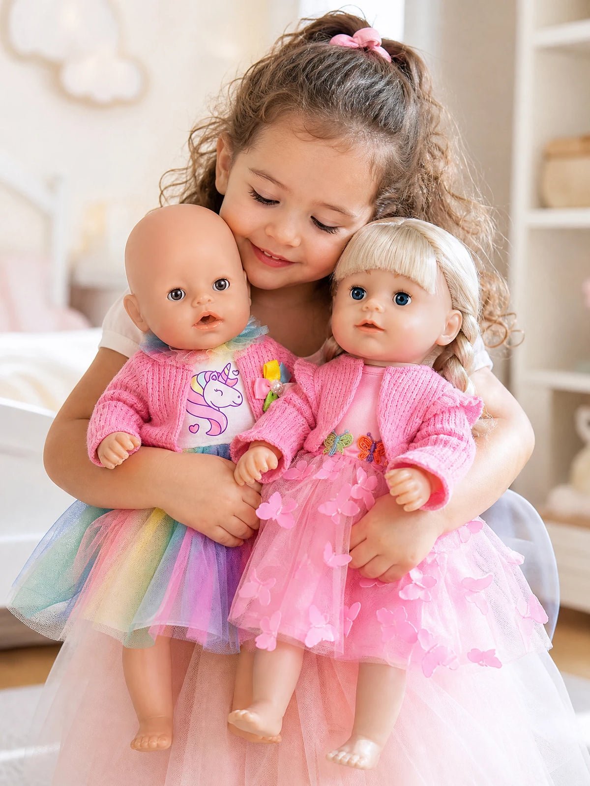 Adorable Baby Doll Clothing Set with Coat and Dress