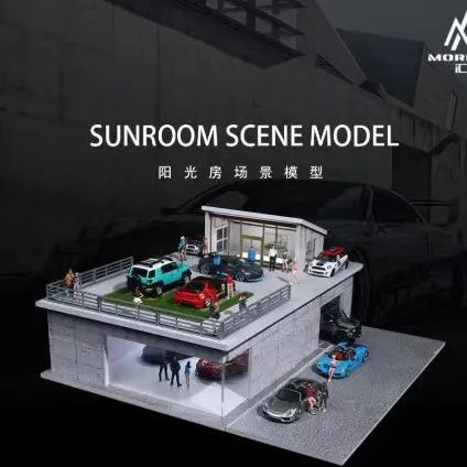 1:64 Scale Garage Diorama Model Kit with Working Lights
