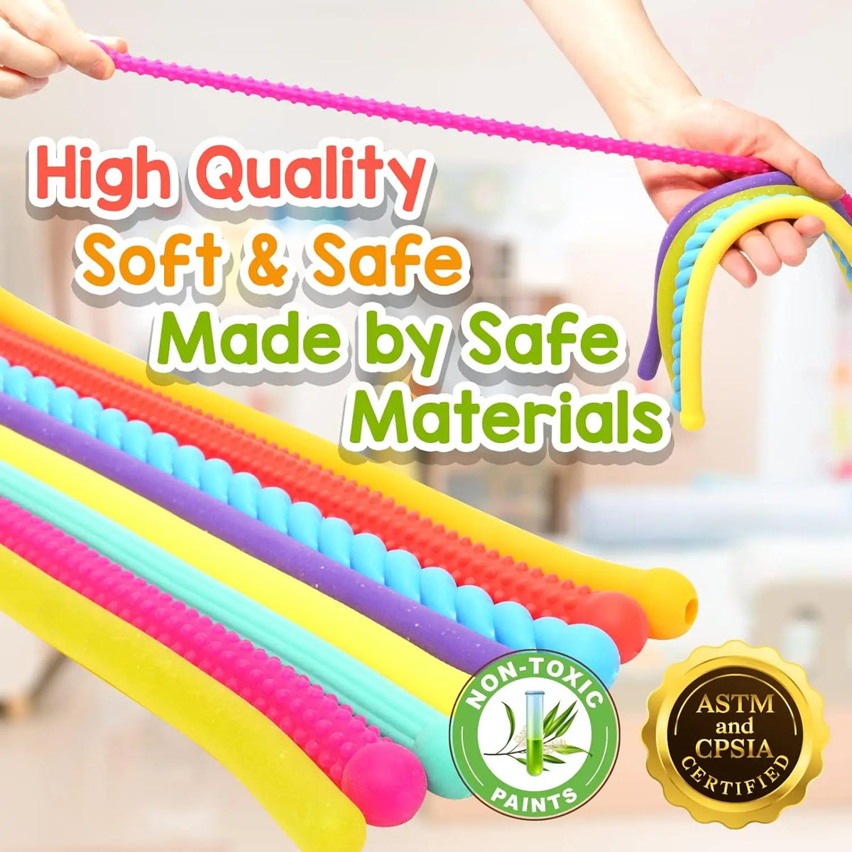 Textured Stretchy Fidget Toys for Stress Relief and Sensory Play