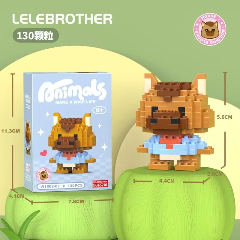 Cute Animal Mini Building Block Set for Creative Play