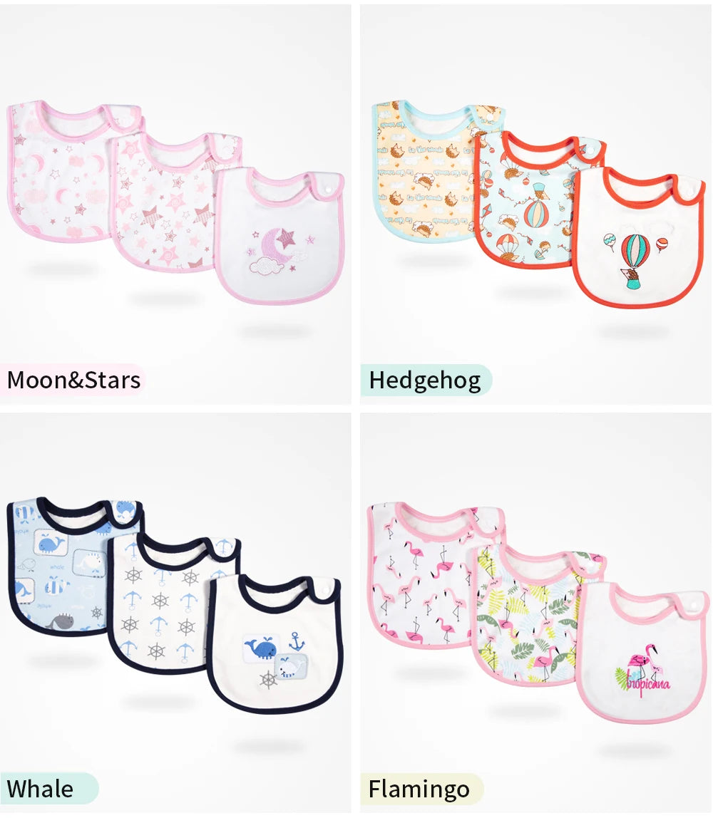 Cotton Bandana Bibs for Babies (3-Pack)