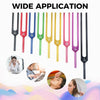9-Piece Color Tuning Fork Set for Sound Healing and Chakra Balancing
