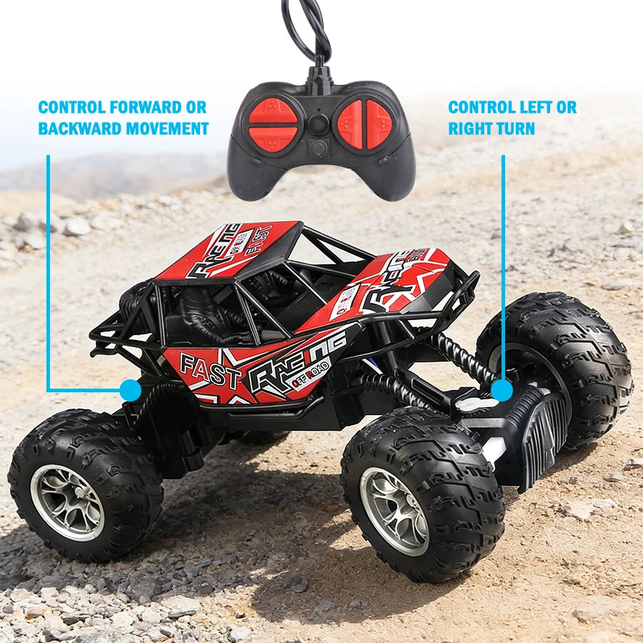 4-Way Remote Control Off-Road Car with LED Lights