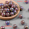 Iridescent Acrylic Round Beads for Jewelry Making (16mm, 20-Pack)