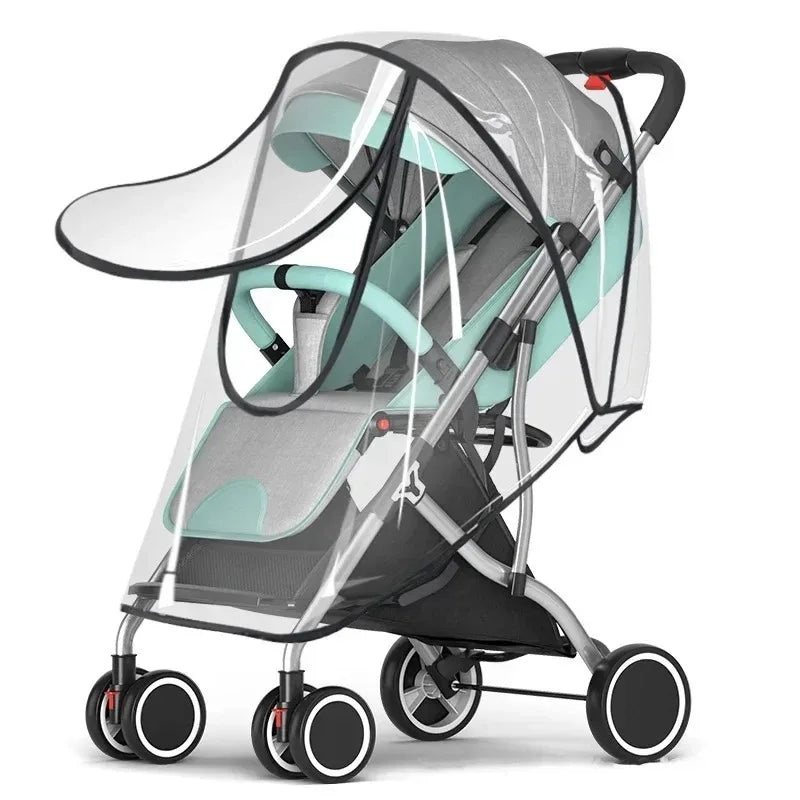 Universal Transparent Stroller Rain Cover with Zipper