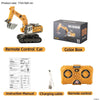 Mini excavator remote control car set with color box instruction manual and charging cable