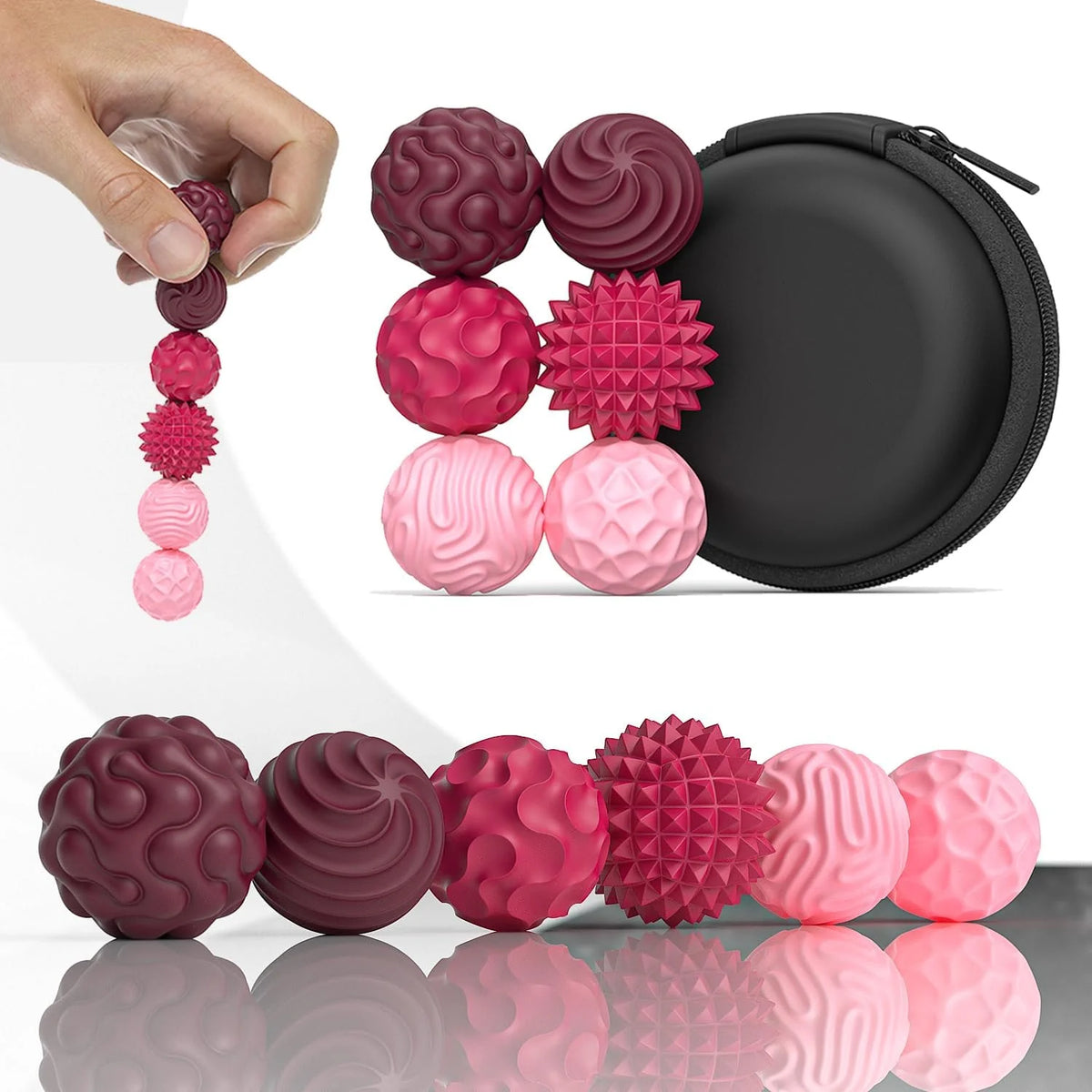 Magnetic Sensory Fidget Balls with Silicone Shell