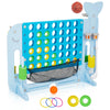 4-in-1 Giant Outdoor Game Set with Basketball Hoop & Ring Toss