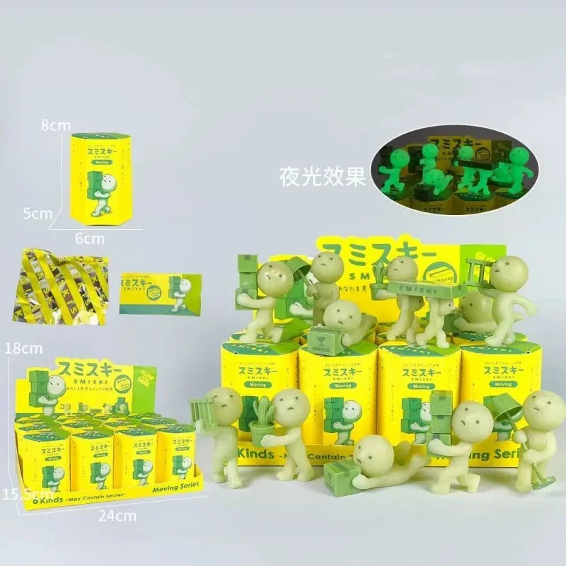 Luminous Mini Figurine Set - Cute Collectible Dolls for Home Decor
