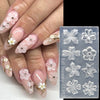 Floral Silicone Nail Art Stencils for 3D Design