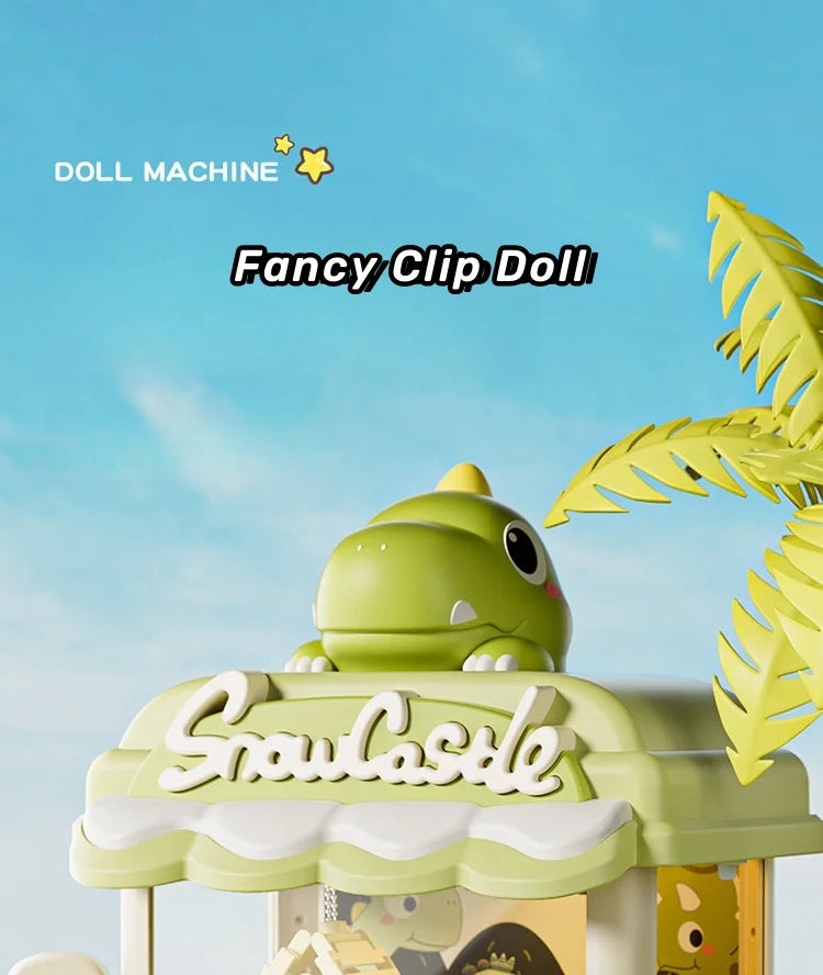 Mini Arcade Claw Machine with Adjustable Grip and Music