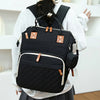 Quilted Multi-Compartment Diaper Bag Backpack