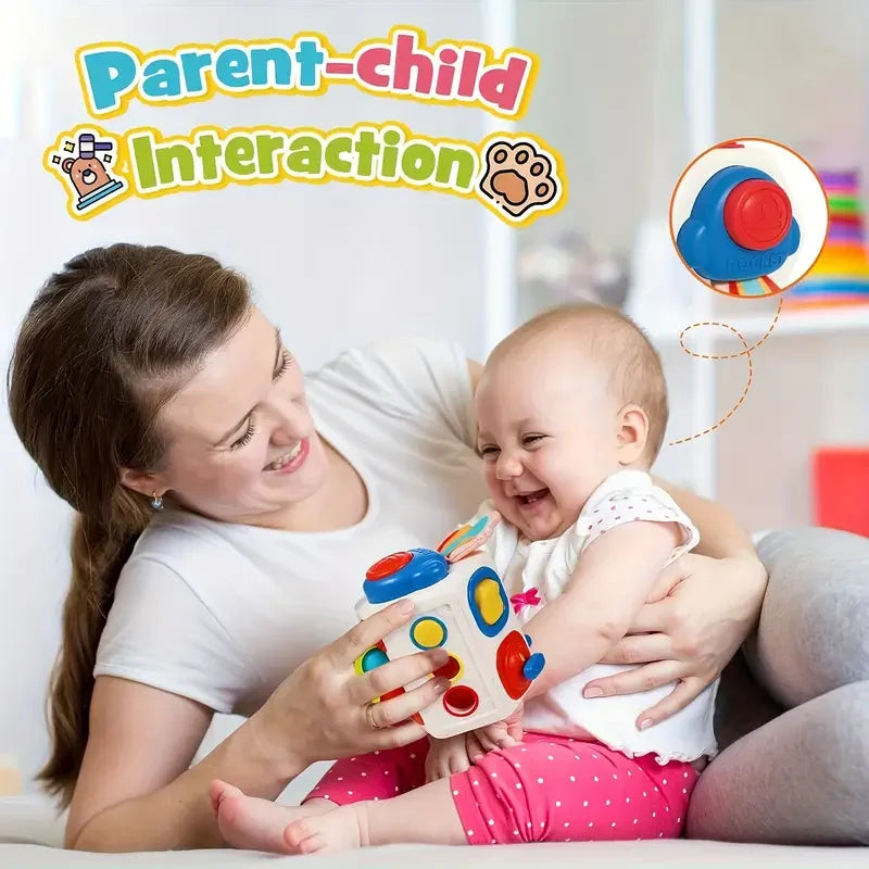 Montessori Busy Cube for Toddlers – 10-in-1 Sensory Activity Toy