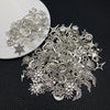 Celestial Charm Assortment – Vintage Silver Stars, Moons & Suns for Jewelry Making