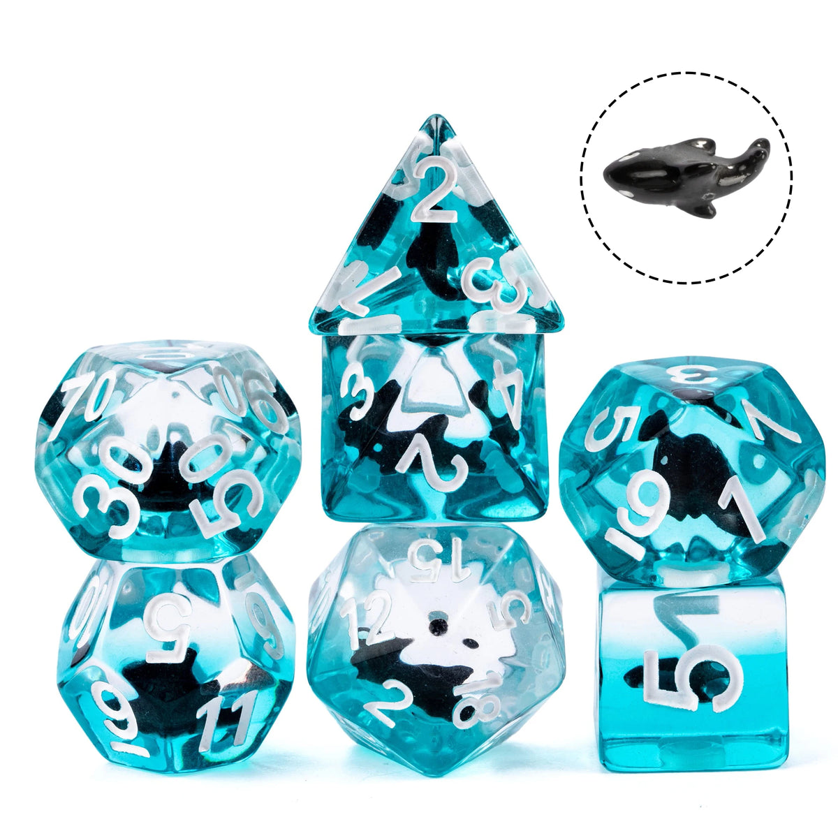 Cute Animal Resin Polyhedral Dice Set