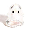 Clear acrylic ghost bead with small eyes and facial features for jewelry making