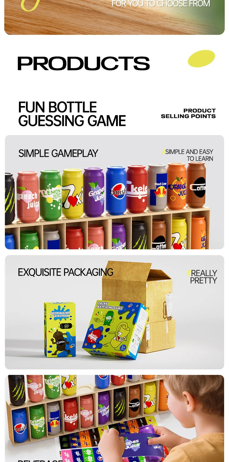 Bottle Guessing Logic Board Game – Memory & Reasoning Challenge