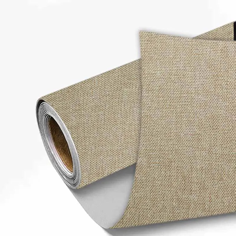 Roll of beige linen book binding cloth used for albums and scrapbooks