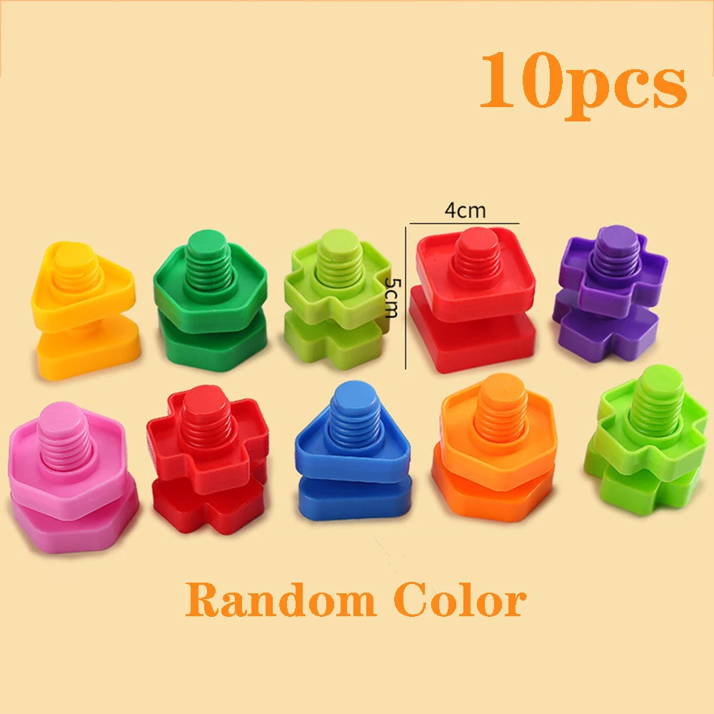 Screw-Together Building Blocks Set for Kids