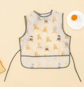 Waterproof Baby Full-Coverage Feeding Bib with Long Sleeves