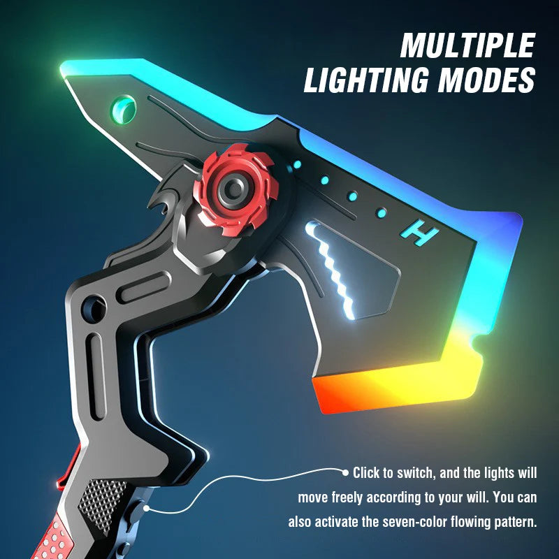 LED Light-Up Transforming Sword & Axe Toy with Sound Effects
