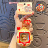 Retro Mini TV Keychain with Light-Up Surprise Doll